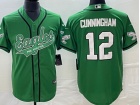 Philadelphia Eagles #12 Randall Cunningham Kelly Green Baseball Jersey