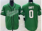 Philadelphia Eagles #0 D'Andre Swift Kelly Green Baseball Jersey