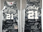 San Antonio Spurs #21 Tim Duncan Grey Rabit Year Jersey