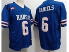 Kansas Jayhawks #6 Jalon Daniels Blue Jersey