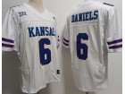 Kansas Jayhawks #6 Jalon Daniels White Jersey