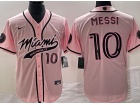 Miami #10 Messi Pink Baseball Jersey