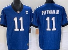 Indianapolis Colts #11 Michael Pittman Jr. Blue Throwback Limited Jersey