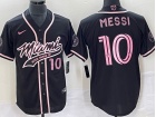 Miami #10 Messi Black Baseball Jersey