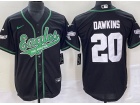 Philadelphia Eagles #20 Brian Dawkins Black Baseball Jersey