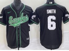 Philadelphia Eagles #6 DeVonta Smith Black Baseball Jersey