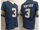 Notre Dame Fighting Irish #3 Joe Montana Blue 2023 Aer Lingus Classic Jersey