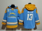 Los Angeles Chargers #13 Keenan Allen Baby Blue Hoodie