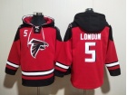 Atlanta Falcons #5 Drake London Red Hoodies