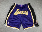 Los Angeles Lakers Purple/Black Throwback Shorts