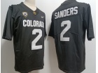 Colorado Buffaloes #2 Shedeur Sanders Black With All Black Collar Limited Jersey