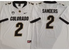 Colorado Buffaloes #2 Shedeur Sanders White With Black Number Limited Jersey