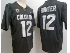 Colorado Buffaloes #12 Travis Hunter  Black With All Black Collar Limited Jersey