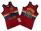 Denver Nuggets #55 Dikembe Mutombo Red Rainbow Throwback Jersey