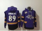 Baltimore Ravens #89 Mark Andrews Purple Hoodies