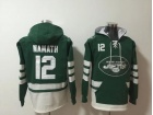 New York Jets #12 Joe Namath Green Hoodies