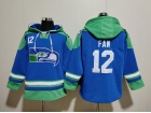 Seattle Seahawks #12 Fan Blue Throwback Hoodies