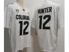 Colorado Buffaloes #12 Travis Hunter White With White Collar Limited Jersey