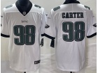 Philadelphia Eagles #98 Jalen Carter White limited Jersey