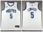 Minnesota Timberwolves #5 Anthony Edwards White Classic Jersey