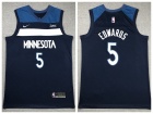 Minnesota Timberwolves #5 Anthony Edwards Navy Blue Jersey