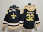 New Orleans Saints #32 Tyrann Mathieu Black/Gold Hoodies