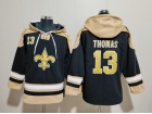 New Orleans Saints #13 Michael Thomas Black/Gold Hoodies