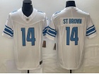 Detroit Lions #14 Amon-Ra St. Brown White limited Jersey