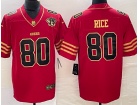 San Francisco 49ers #80 Jerry Rice Red Gold Limited Jersey