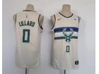 Milwaukee Bucks #0 Damian Lillard Cream City Jersey