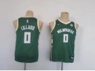 Youth Milwaukee Bucks #0 Damian Lillard Green Jersey