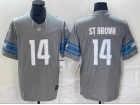 Detroit Lions #14 Amon-Ra St. Brown Grey Vapor Untouchable Limited Jersey