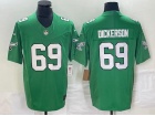 Philadelphia Eagles #69 Landon Dickerson Kelly Green Throwback Limited Jersey