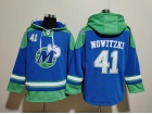 Dallas Mavericks #41 Dirk Nowitzki Blue/Green Hoodie