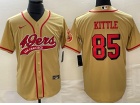 San Francisco 49ers #85 George Kittle Yellow Color Rush Baseball Jersey