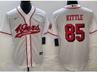 San Francisco 49ers #85 George Kittle White Color Rush Baseball Jersey