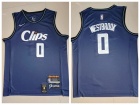 Los Angeles Clippers #0 Russell Westbrook Blue 2024 City Jersey