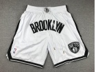 Brooklyn Nets White Throwback Shorts