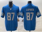 Detroit Lions #87 Sam LaPorta Blue Vapor Untouchable Limited Jersey