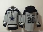 Dallas Cowboys #20 Tony Pollard Grey Hoodies