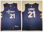 Philadelphia 76ers #21 Joel Embiid Navy Blue 2024 City Jersey