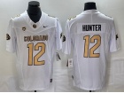 Colorado Buffaloes #12 Travis Hunter White With Gold Number Limited Jersey