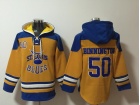 St.Louis Blues #50 Jordan Binnington Yellow Hoodie