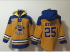 St.Louis Blues #25 Jordan Kyrou Yellow Hoodie