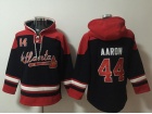 Atlanta Braves #44 Hank Aaron Blue Hoodie