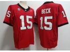 Georgia Bulldogs #15 Carson Beck Red Jersey