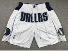 Dallas Mavericks White Throwback Shorts