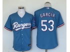 Texas Rangers #53 Adolis García Baby Blue Cool Base Jersey