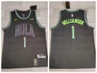 New Orleans Pelicans #1 Zion Williamson Black 2024 City Jersey