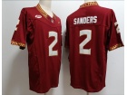 Florida State Seminoles #2 Deion Sanders Red New Style Limited Jersey